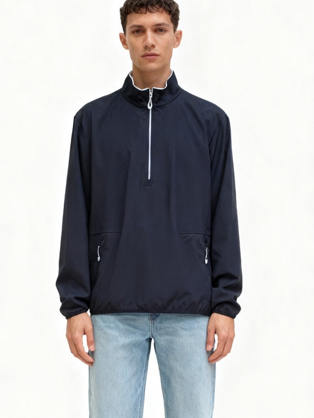 NEW! Under Armour Men's Windproof 1/2-Zip Pullover in Black Size L